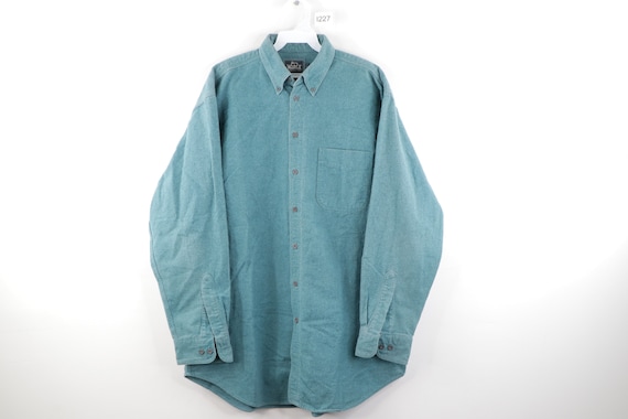 90s Woolrich Distressed Faded Chamois Cloth Button