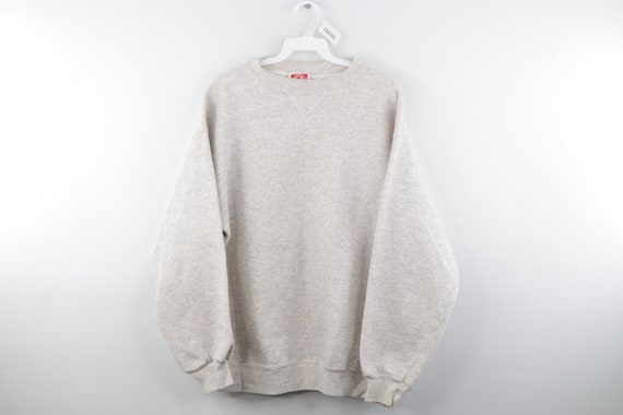 80s Streetwear Long Sleeve Blank Crewneck Sweatshi