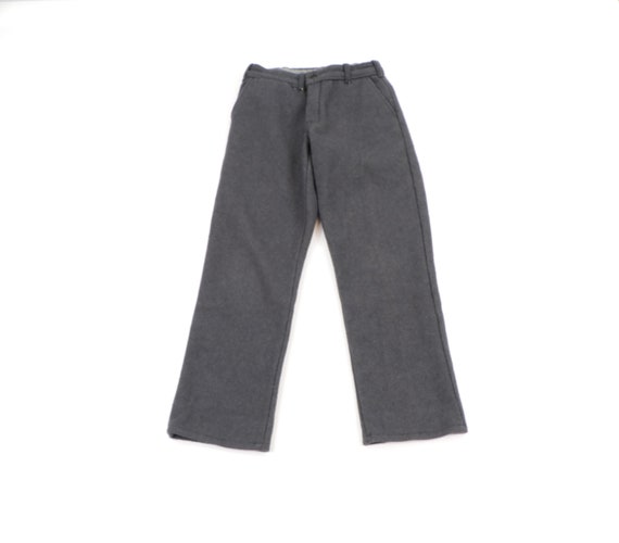 80s Streetwear Thick Wool Blend Flat Front Hunting