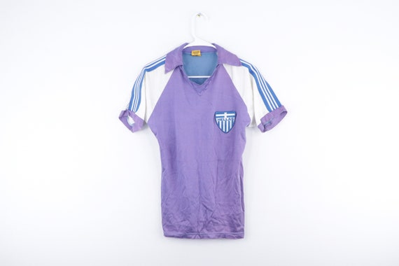 NOS 80s Greece Hellas Patch Collared Soccer Jersey