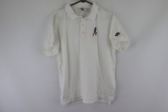80s Nike Spell Out Greek Goddess Logo Polo Shirt W