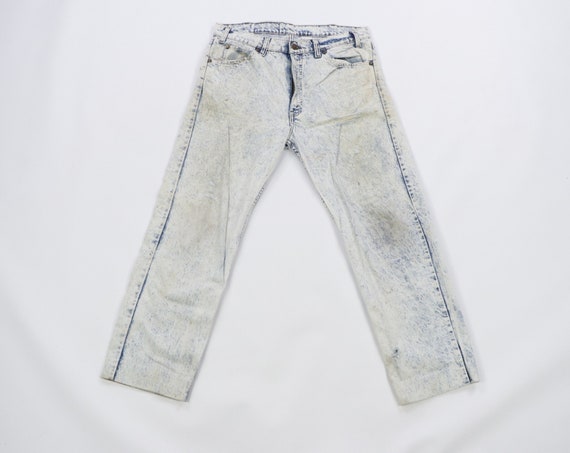 90s Streetwear Distressed Faded Straight Leg Acid