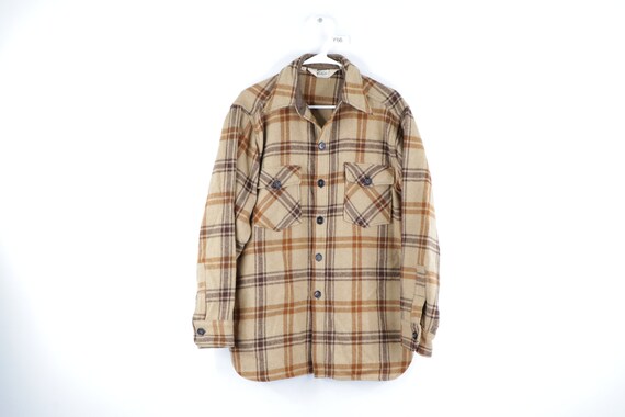 60s Woolrich Double Pocket Wool Rockabilly CPO Shi