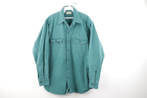 80s LL Bean Long Sleeve Double Pocket Chamois Clot