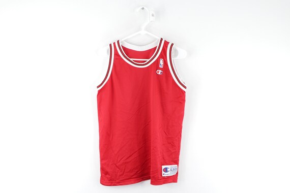 90s Champion Blank Red Chicago Bulls Basketball Je