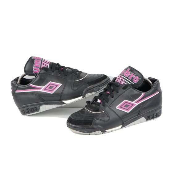 90s NOS Deadstock Umbro Spell Out Leather Indoor S