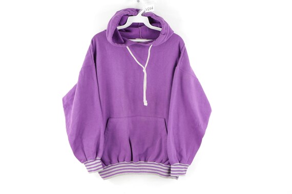 90s Streetwear Distressed Faded Striped Hoodie Swe