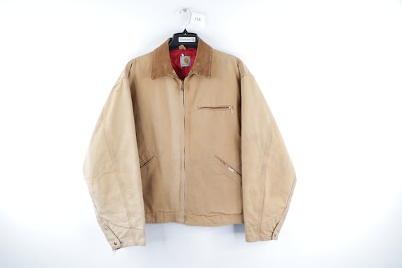 90s Carhartt Spell Out Distressed Faded Corduroy C