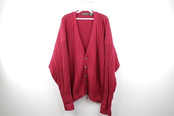 90s Streetwear Long Sleeve Cable Knit Button Cardi