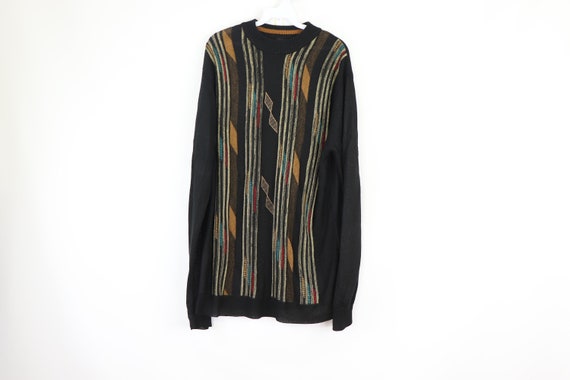 90s Coogi Style Biggie Smalls Multi-Color Striped
