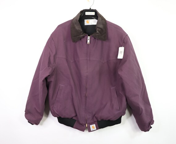 Vintage New 90s Carhartt Mens Full Zip Quilt Lined