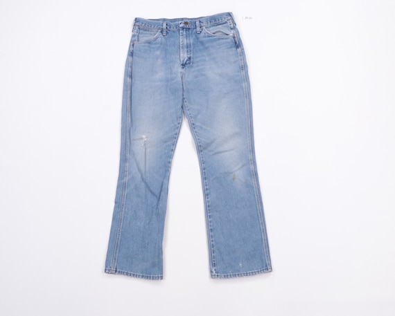 80s Wrangler Distressed Faded Bootcut Denim Jeans