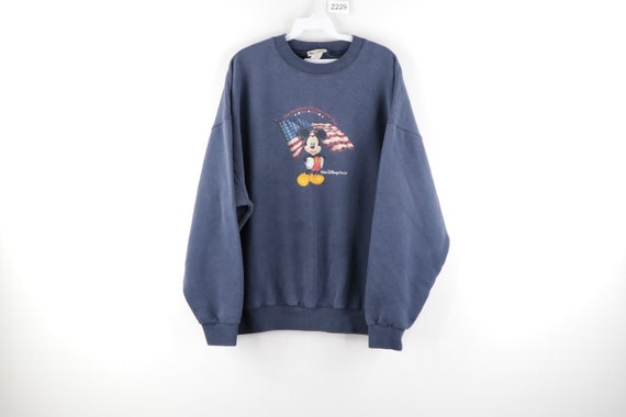90s Walt Disney World Mickey Mouse USA Flag Faded