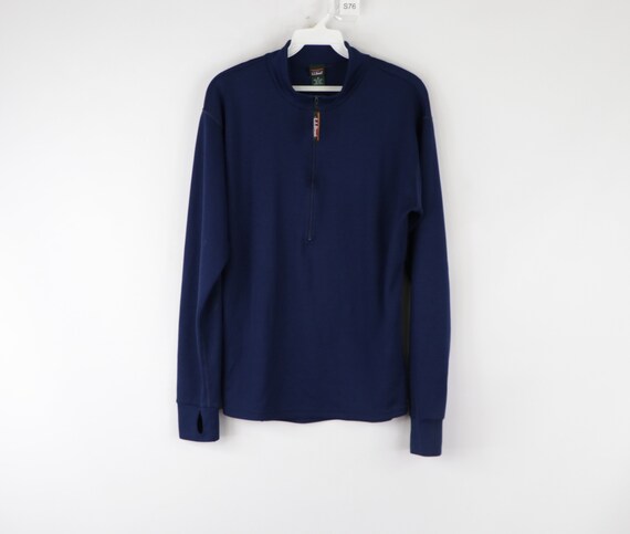 90s LL Bean Long Sleeve Half Zip Thermal Sweater N