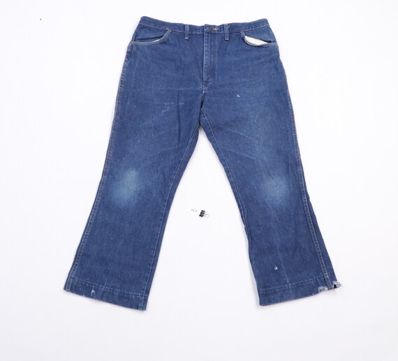 80s Rustler Distressed Flared Western Bootcut Deni
