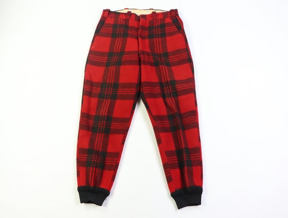 50s Woolrich Wool Buffalo Plaid Hunting Pants Jogg
