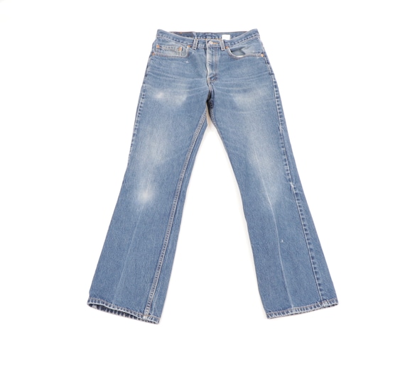 90s Levs 517 Distressed Faded Boot Cut Denim Jeans