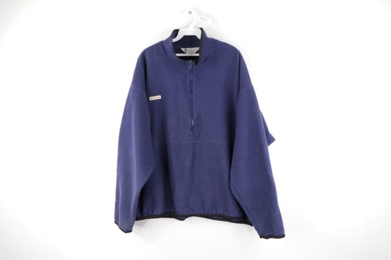 90s Columbia Spell Out Distressed Half Zip Fleece