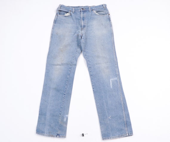 80s Streetwear Distressed Faded Western Cut Denim