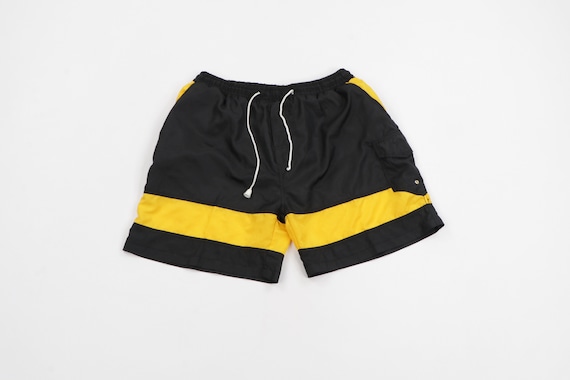 90s Streetwear Color Block Lined Nylon Soccer Shor