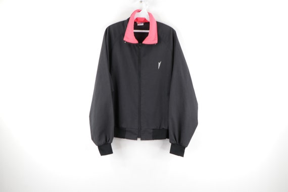 80s Swingster Pontiac Racing Logo Zip Up Bomber Ja