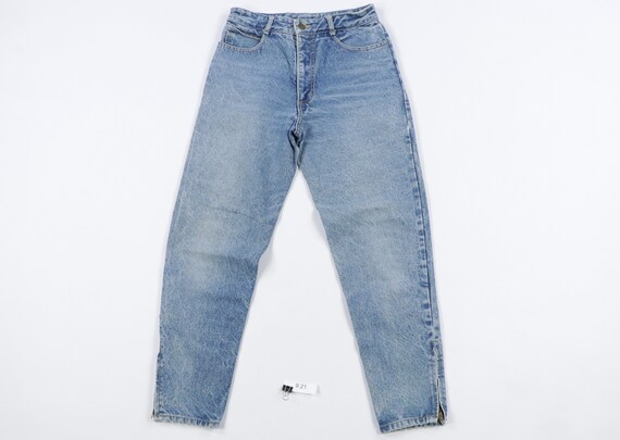 80s Guess Spell Out Distressed Faded Tapered Leg J