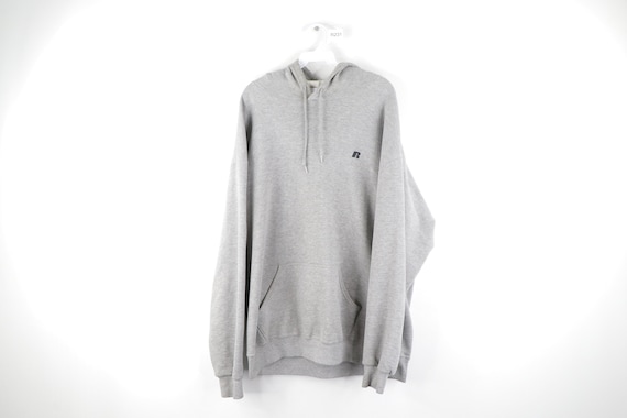 90s Russell Athletic Distressed Faded Blank Hoodie
