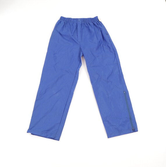 NOS 80s Streetwear Blank Nylon Rain Pants Sweatpan