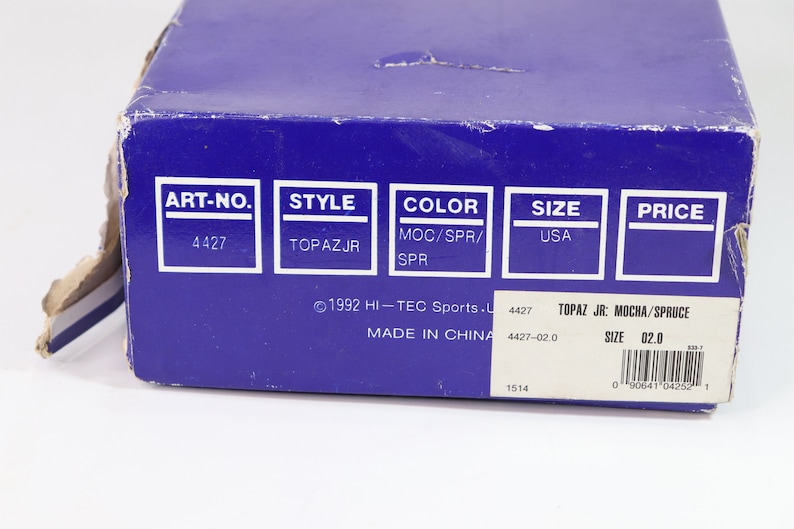 Kids Hiking Boots Hi Tec 90s New Hi Tec Youth 4 Topaz Jr Suede Leather Outdoor Trail Hiking Boots Vintage Hiking Boots Vintage Hi Tec