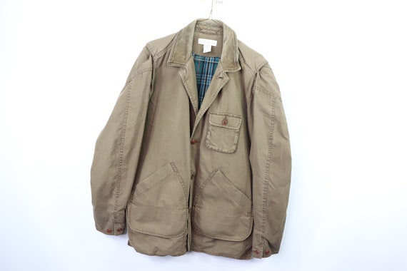 90s Banana Republic Mens Small Full Button Leather