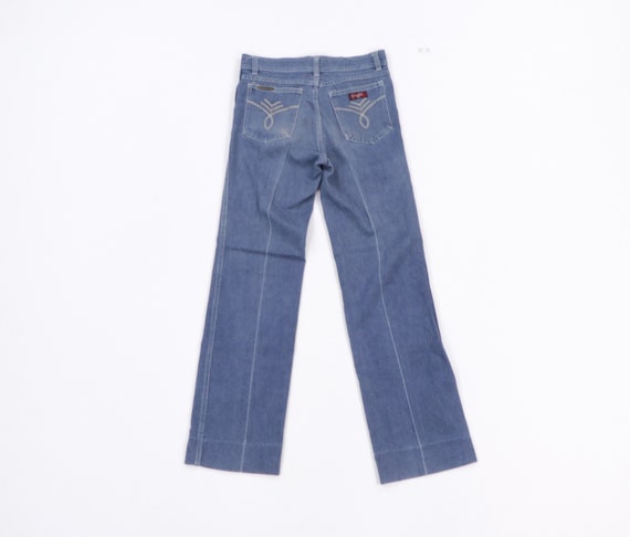 70s Streetwear Faded Straight Leg Flared Denim Jea
