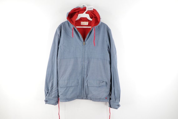 70s Saks Fifth Avenue Terry Cloth Lined Hooded Cha