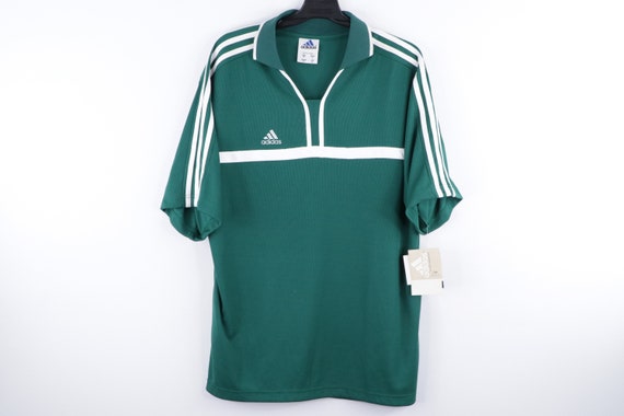 NOS 90s Adidas Spell Out Striped Stitched Soccer J
