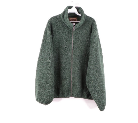90s Streetwear Deep Pile Fleece Full Zip Jacket Gr