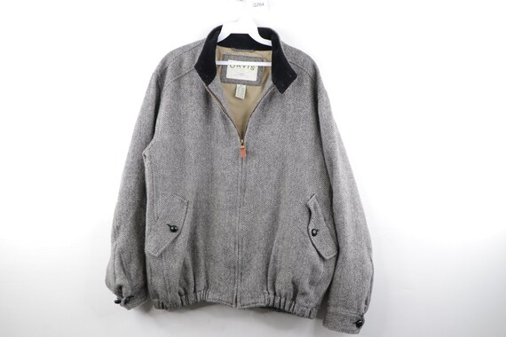90s Orvis Corduroy Collar Wool Bomber Jacket Herri