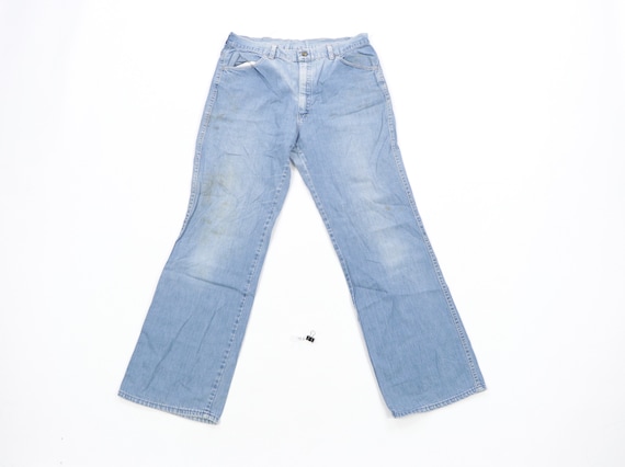 70s Heavy Distressed Stained Straight Leg Jeans Ta