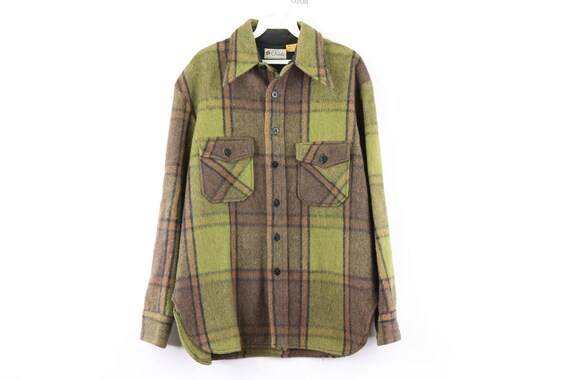 50s Ohrbach's Rockabilly Double Pocket Wool Plaid
