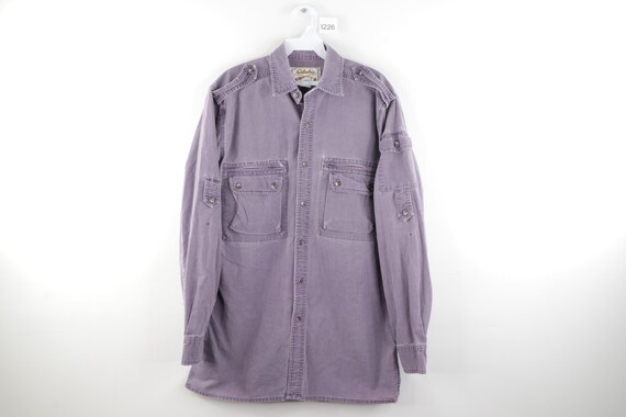 80s Cabelas Distressed Faded Double Pocket Safari