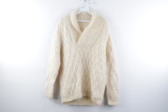 50s Handknit Wool Cowichan Chunky Fisherman Sweate