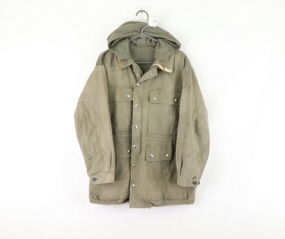 70s Switzerland Military Hooded Parka Field Jacket