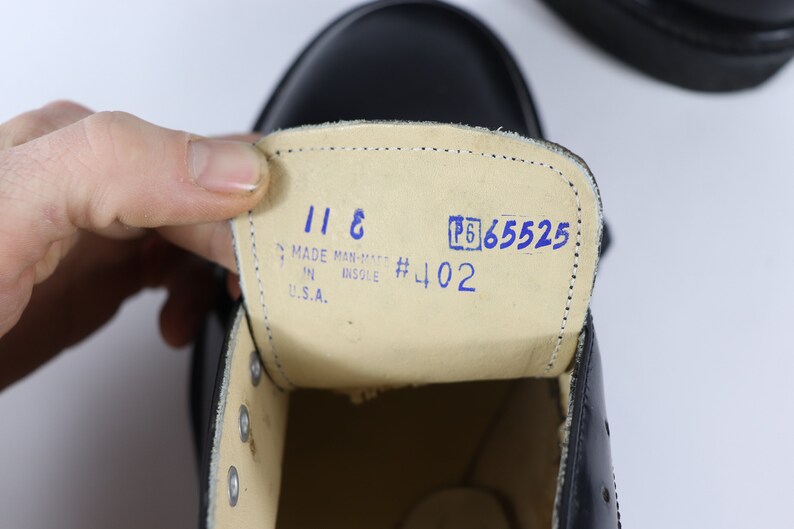 Oxford Work Shoes 90s New Georgia Mens 11 E Leather Steel Toe Lace Up Oxford Dress Shoes Black Vintage Georgia Boots 1990s Mens Boots