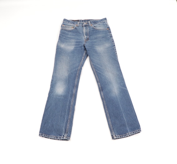 90s Levs 517 Distressed Faded Boot Cut Denim Jeans