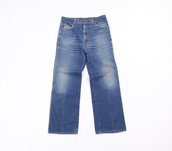 90s Streetwear Distressed Faded Western Cut Flared