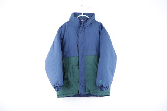 90s Starter Spell Out Reversible Goose Duck Down P