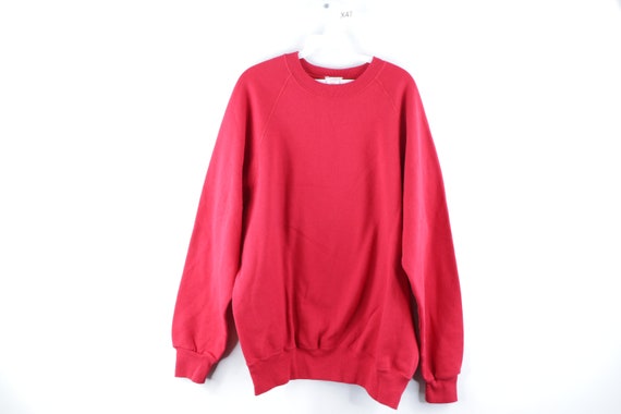 80s Streetwear Blank Boxy Fit Crewneck Sweatshirt