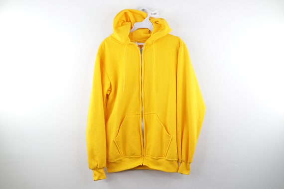 70s Streetwear Blank Full Zip Hoodie Sweatshirt Ye