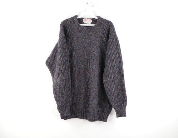 80s Rockabilly Ireland Wool Hand Knit Chunky Sweat