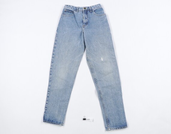 80s Guess Spell Out Distressed Faded Tapered Leg J