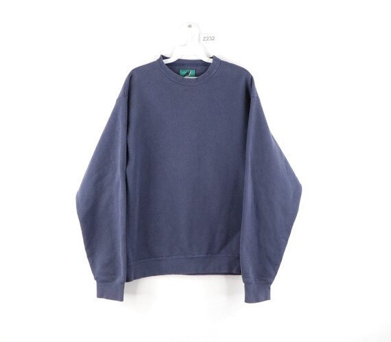 90s Streetwear Distressed Faded Blank Crewneck Swe