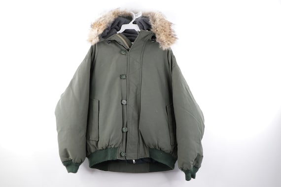 90s Woolrich Fur Trim Hooded Down Military Fatigue